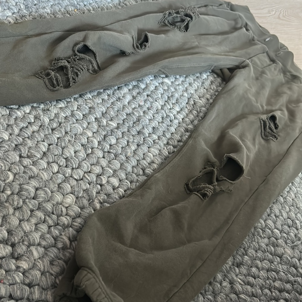 NSF Army Green‎ Distressed Sweatpants
